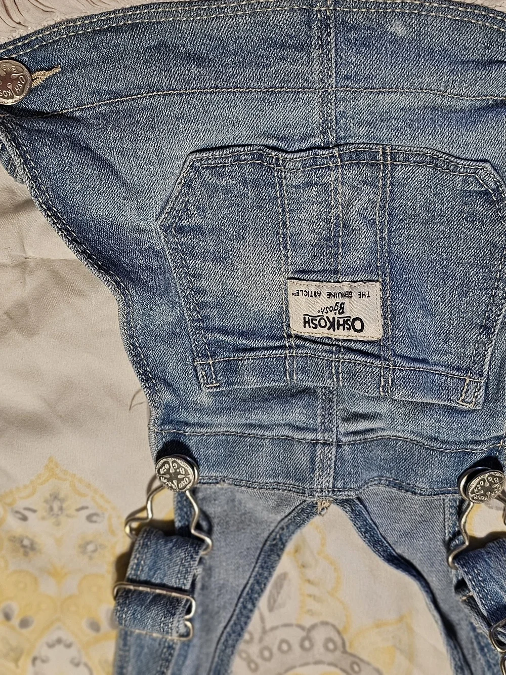 OshKosh B'gosh Light Blue Denim Overalls Dress with Front Pocket